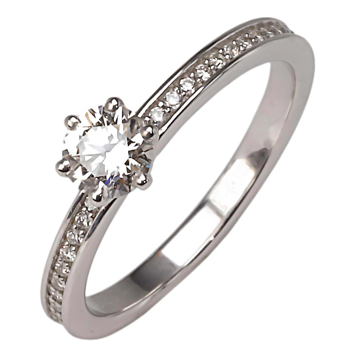 Помолвочное кольцо из белого золота Esora esora-9 с бриллиантами