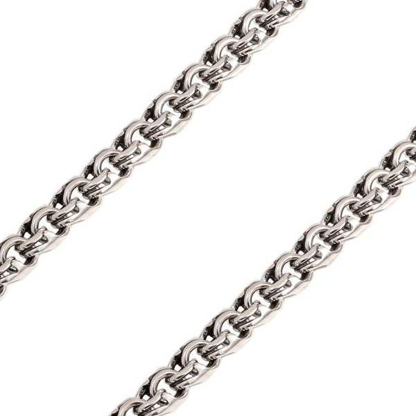 Мужская серебряная цепочка на шею ФИТ 17520-chain-f с плетением бисмарк