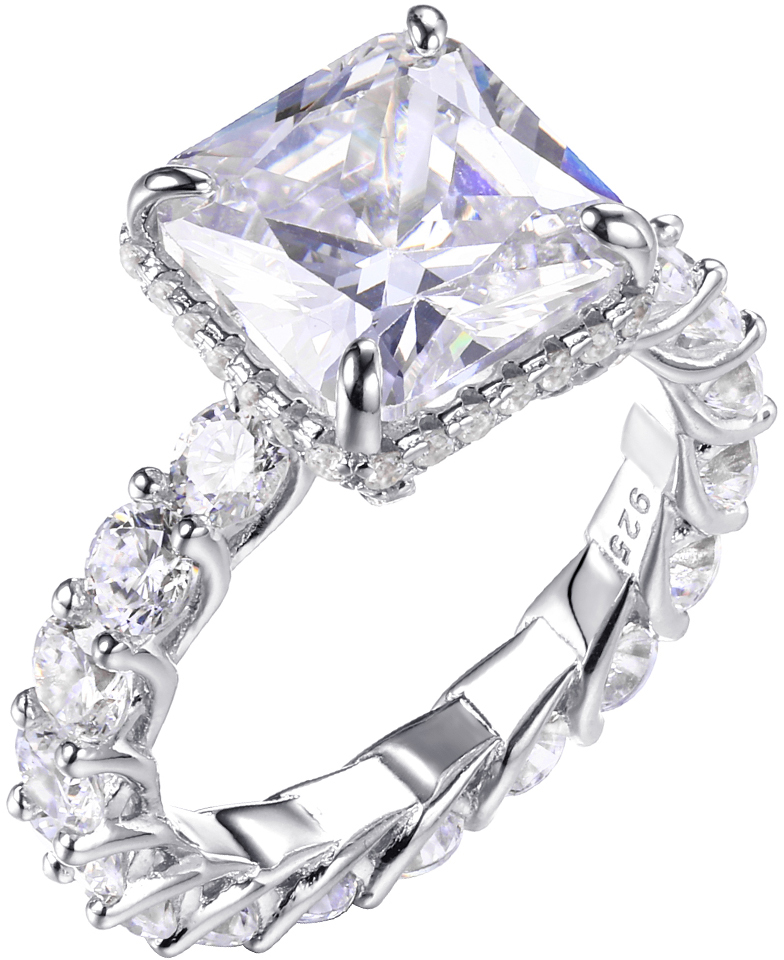 Серебряное кольцо Fresh Jewelry CZ-R00638-X-W-W-X-W с фианитами