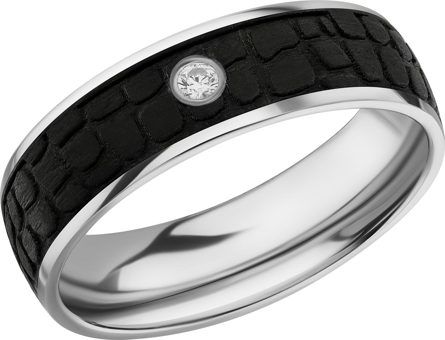 Серебряное обручальное парное кольцо Graf Кольцов D7-KB-1-1F/S с фианитом