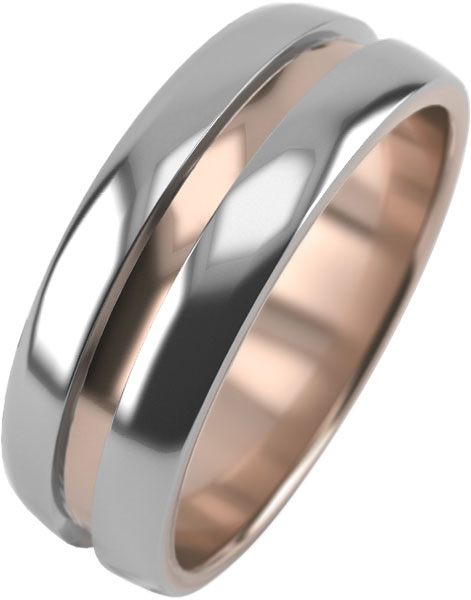 Серебряное обручальное парное кольцо Graf Кольцов EK-1-bk/s