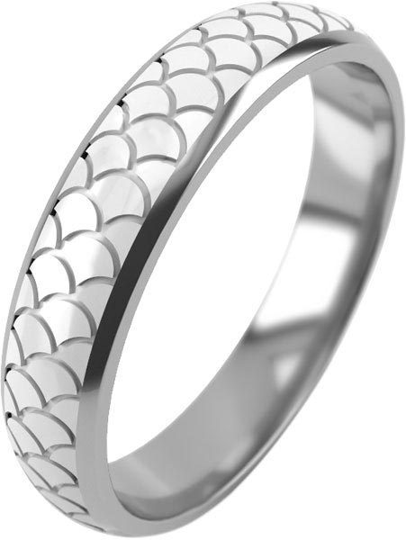 Обручальное кольцо из белого золота Graf Кольцов GKLZ-24ZH/B с керамикой