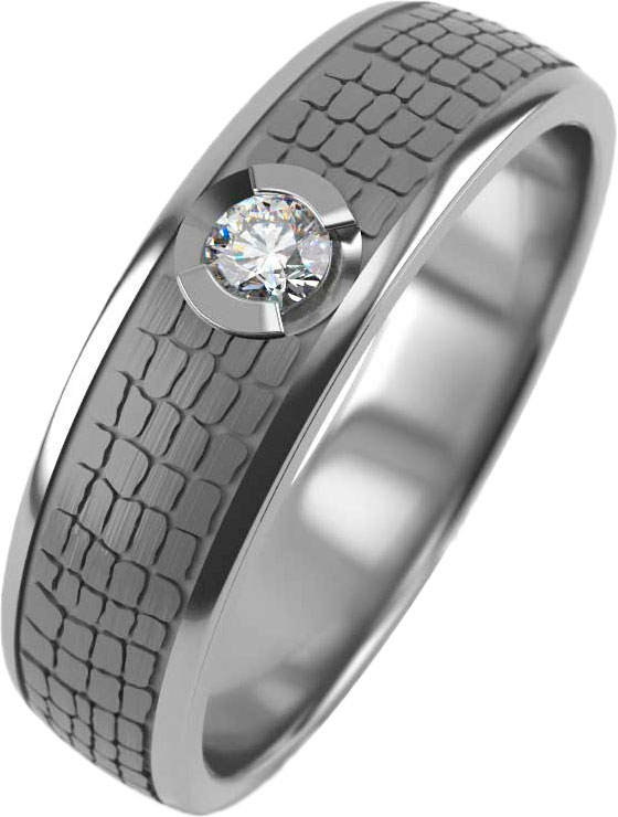 Серебряное обручальное парное кольцо Graf Кольцов KRBs-4-1f/s с фианитом