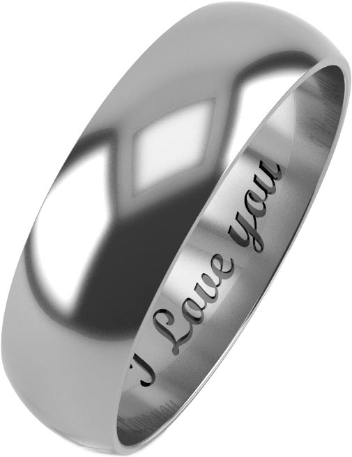 Серебряное обручальное парное кольцо Graf Кольцов OBKL-5(ILY)/S