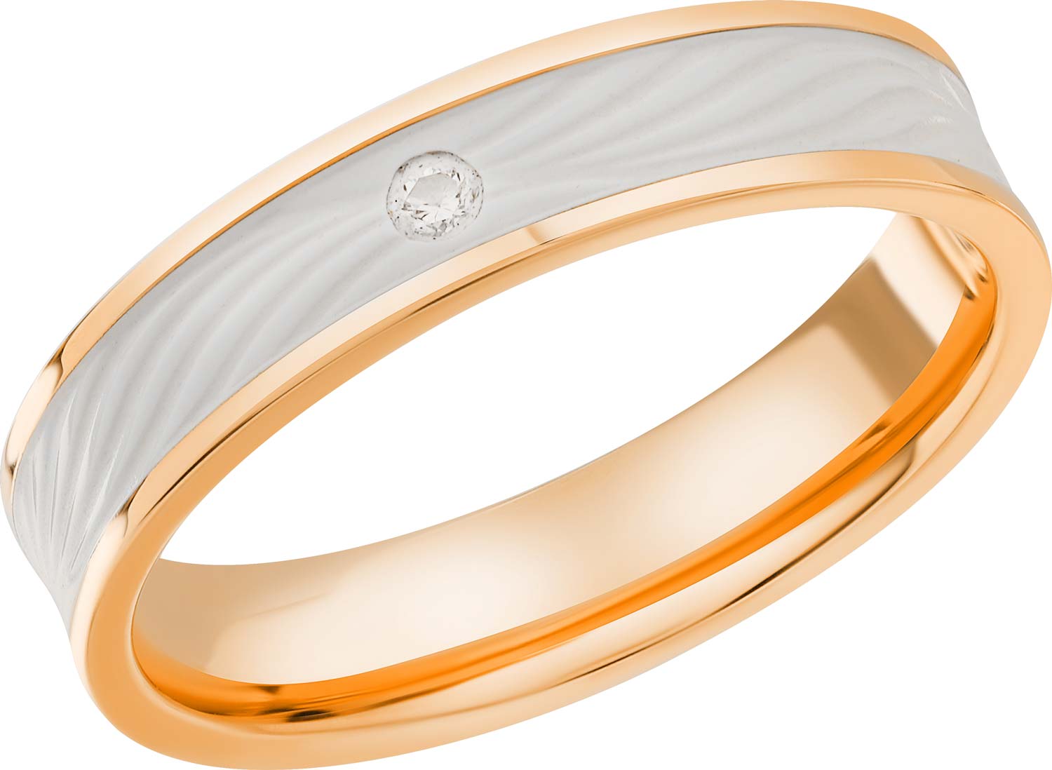 Золотое обручальное кольцо Graf Кольцов SHN29KB-1BR/K с бриллиантом