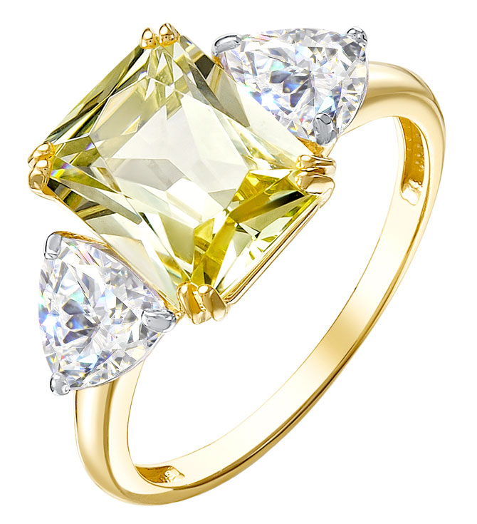 Золотое кольцо Гранат 1.10.15.3731.00-4477 с фианитом Diamond, фианитами