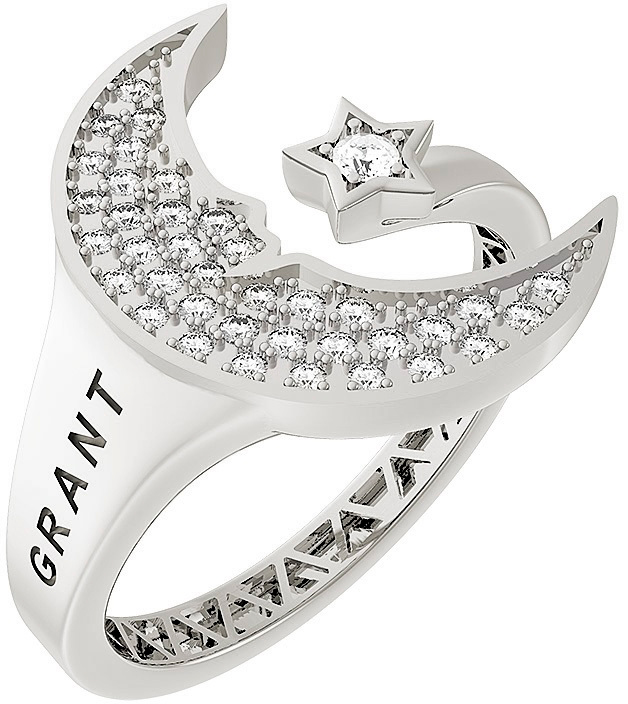 Открытое кольцо из белого золота Grant 5101667-gr с бриллиантами