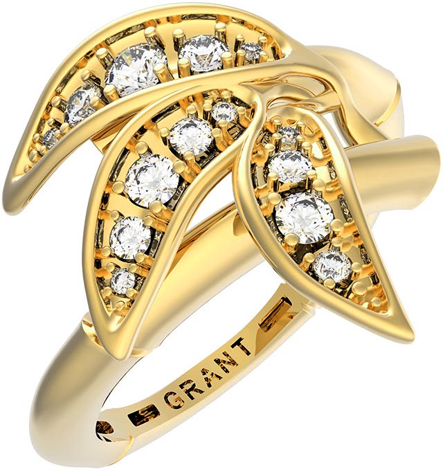 Золотое кольцо Grant 9101679-gr с бриллиантами