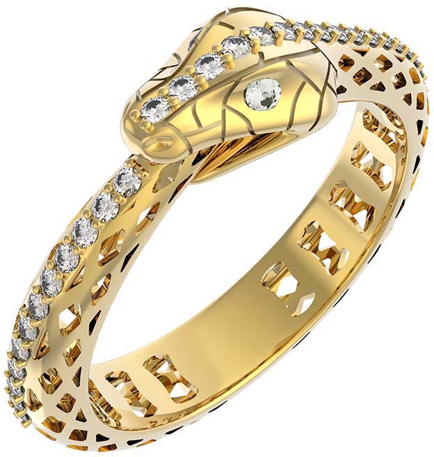 Золотое кольцо Grant 9101680-gr с бриллиантами