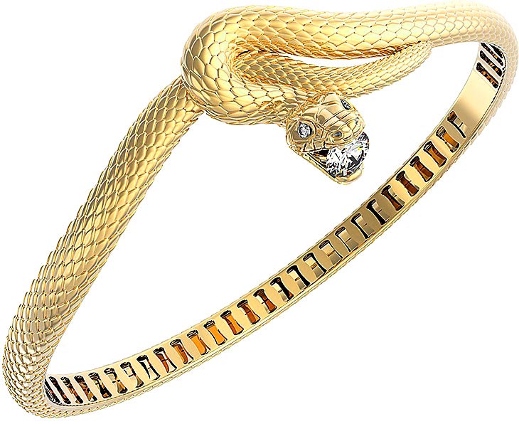 Золотой браслет Змея Grant 9401689-gr с бриллиантами — купить вAllTime.ru — фото