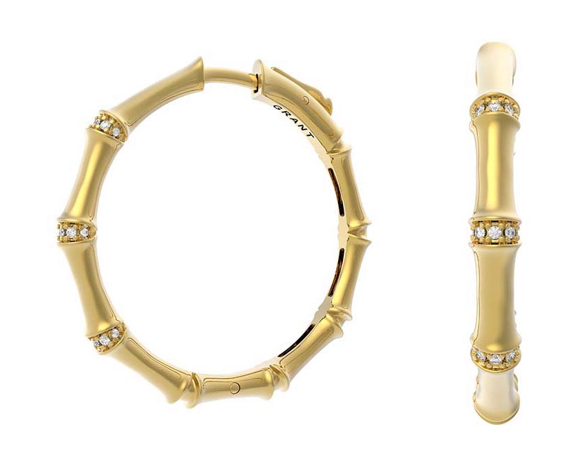 Золотые серьги кольца Grant 9601684-gr с бриллиантами