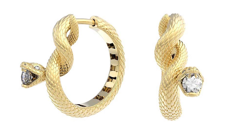 Золотые серьги кольца Grant 9601689-gr с бриллиантами