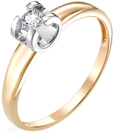 Золотое помолвочное кольцо Империал K0124-120 с бриллиантом