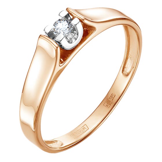 Золотое помолвочное кольцо Империал K0777-120 c бриллиантом