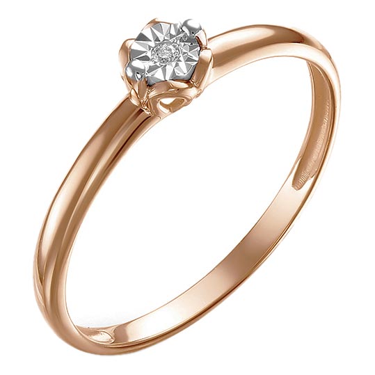 Золотое помолвочное кольцо Империал K0801-120 c бриллиантом