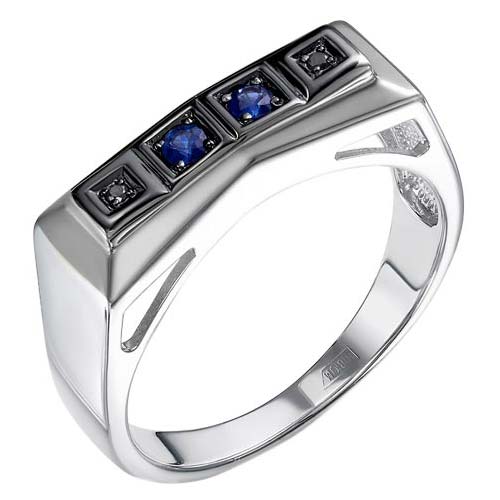 Серебряное кольцо Империал K1873/Ag-602/5 с сапфирами, бриллиантами