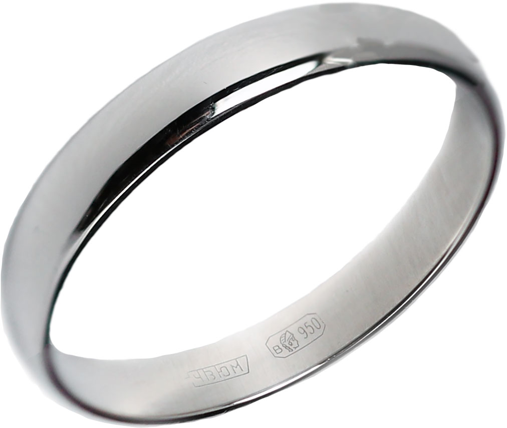 Обручальное парное кольцо из платины Империал T1097-400