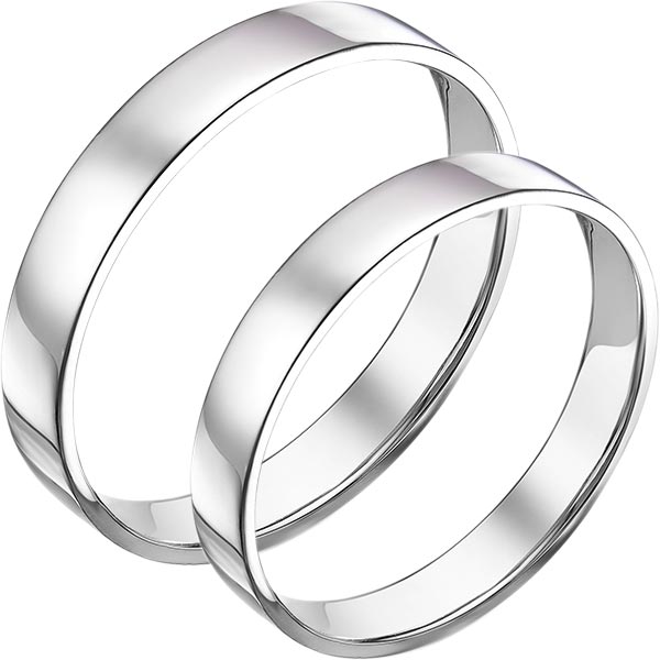 Обручальное парное кольцо из платины Империал T1100-400