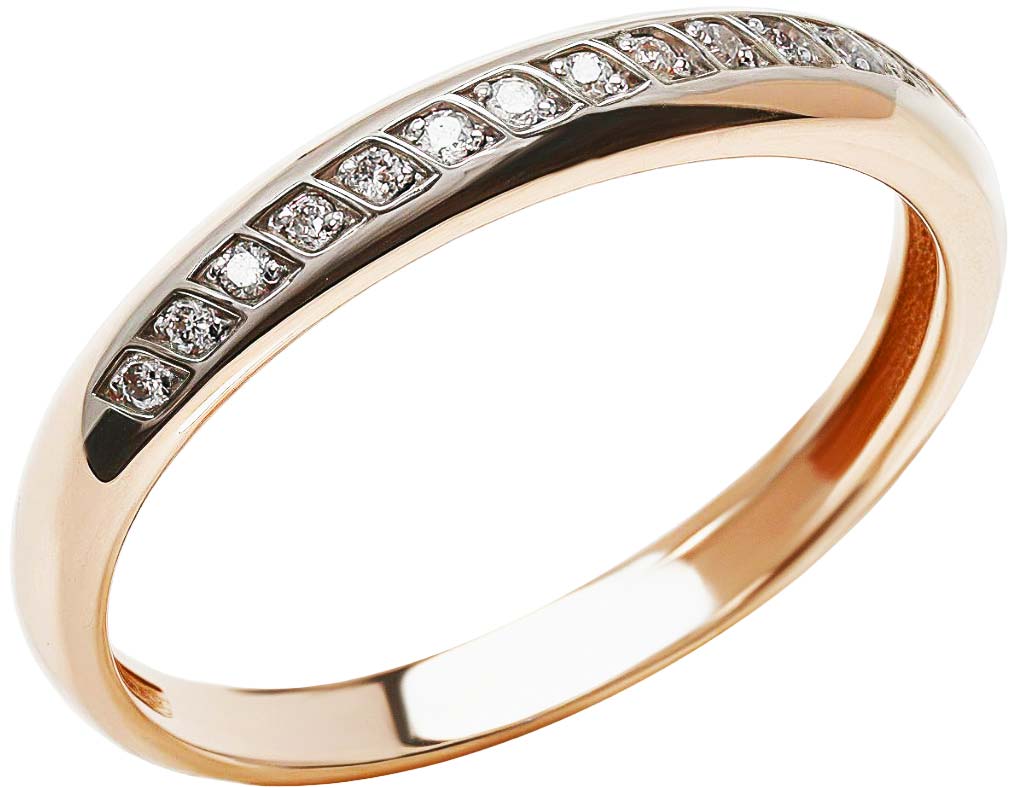 Золотое обручальное кольцо Ювелирные Традиции, изделие Ko112-358 с бриллиантами