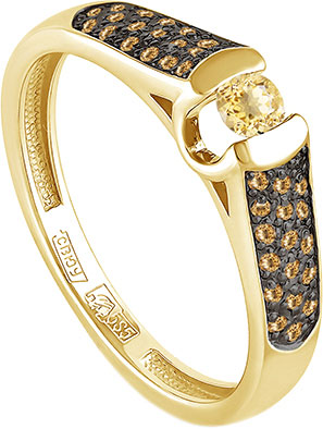Золотое кольцо Kabarovsky 1-2402-9200 с цветными бриллиантами