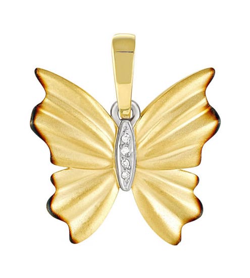 Золотая подвеска ''Бабочка'' Kabarovsky 13-2744-1000 с бриллиантами