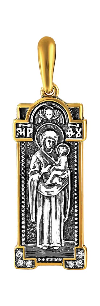 Женская серебряная иконка Kabarovsky 3-170-7981 с фианитами
