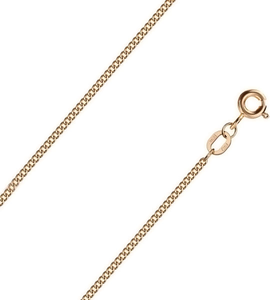 Золотая цепочка на шею Красцветмет NC-12-002-0-35 с панцирным плетением