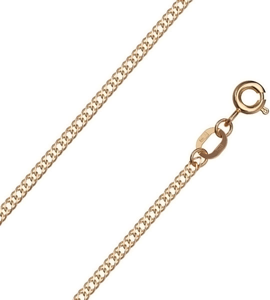 Золотая цепочка на шею Красцветмет NC-12-076-0-30 с плетением двойной ромб