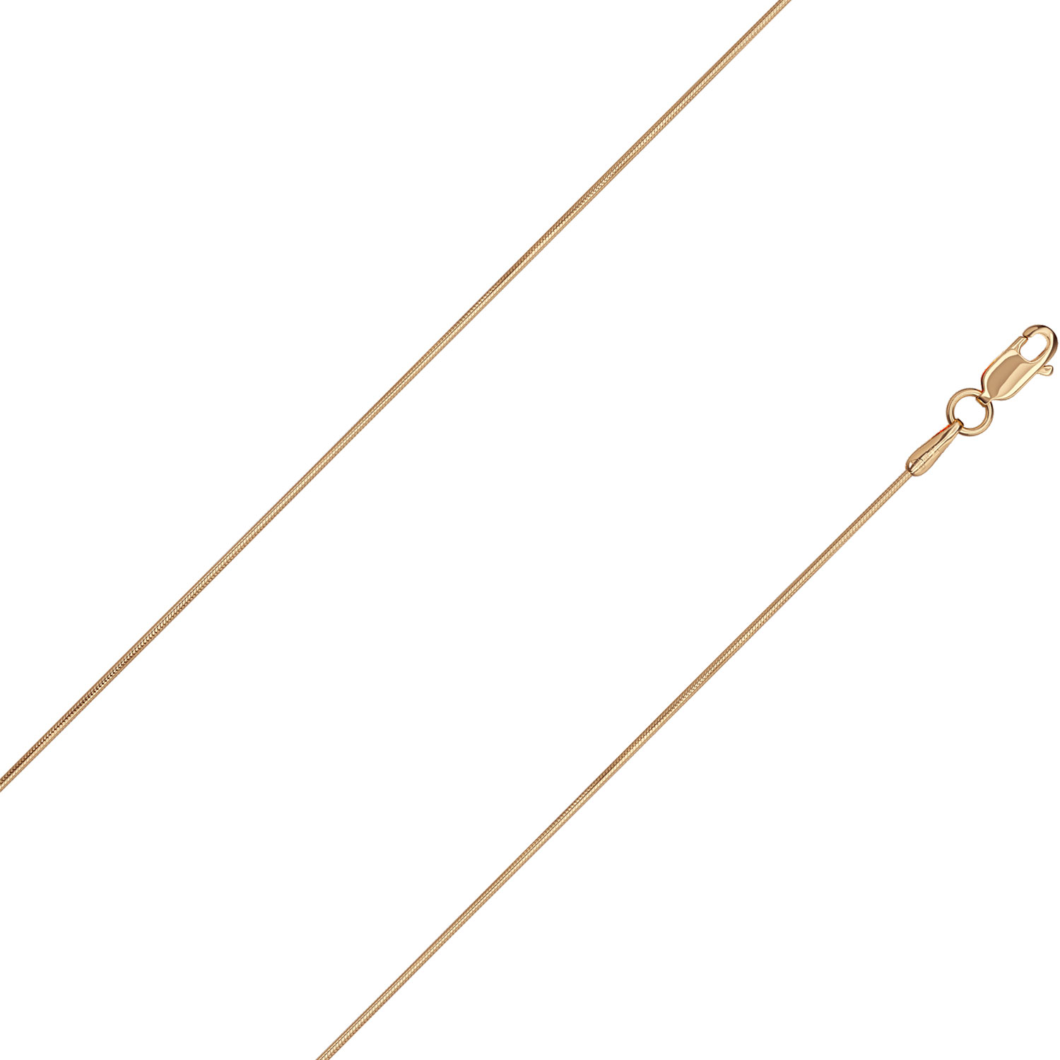 Золотая цепочка на шею Красцветмет NC-12-078-0-25 с плетением снейк