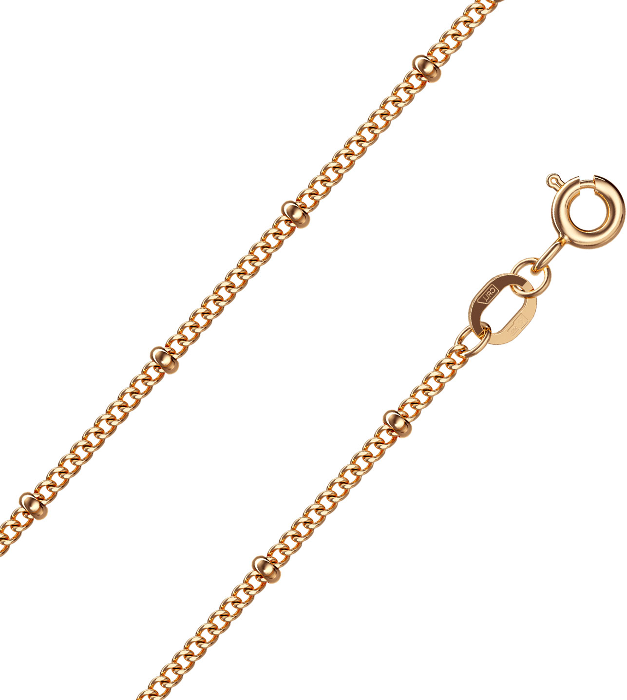 Золотая цепочка на шею Красцветмет NC-12-084-0-40 с панцирным плетением