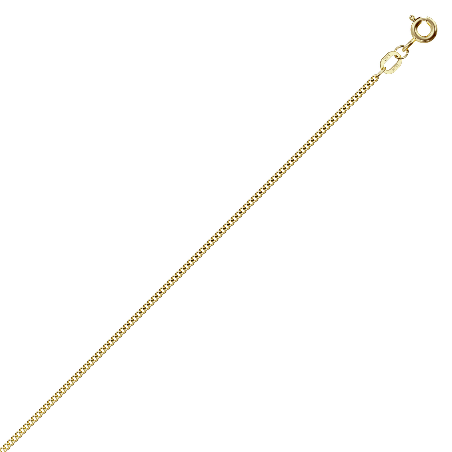 Золотая цепочка на шею Красцветмет NC-15-002-0-35 с панцирным плетением