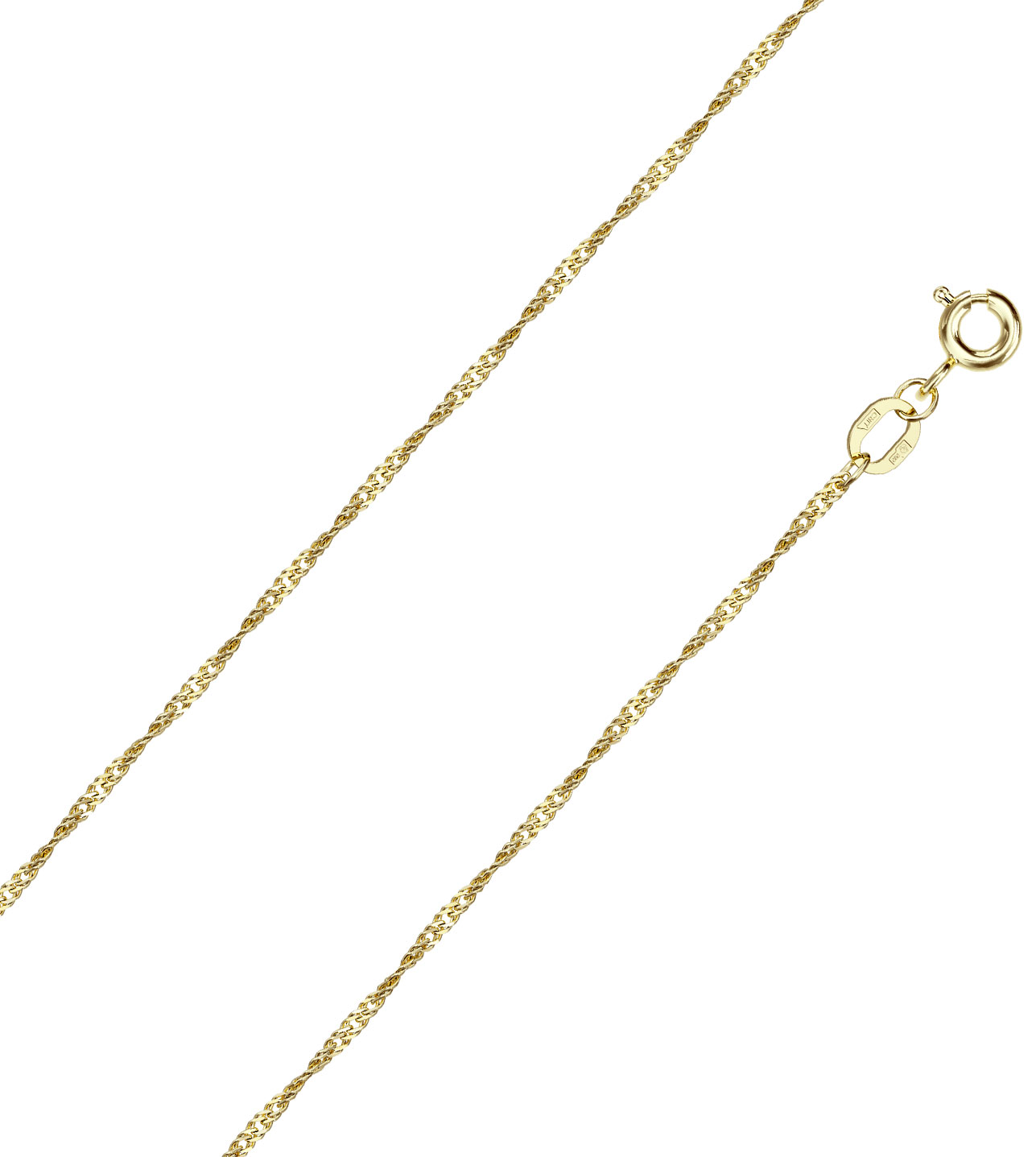 Золотая цепочка на шею Красцветмет NC-15-028-0-25 с плетением сингапур