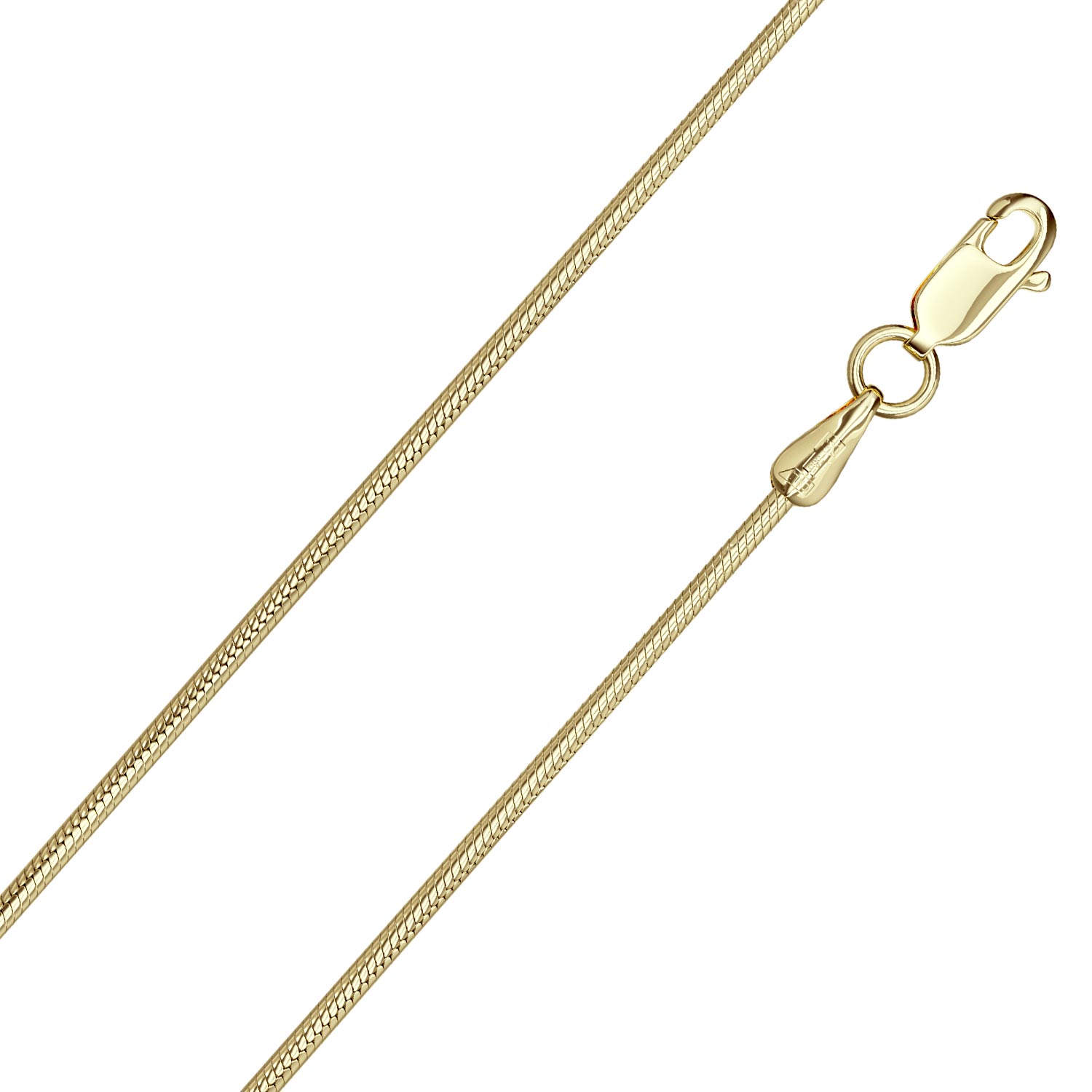 Золотая цепочка на шею Красцветмет NC-15-078-0-35 с плетением снейк