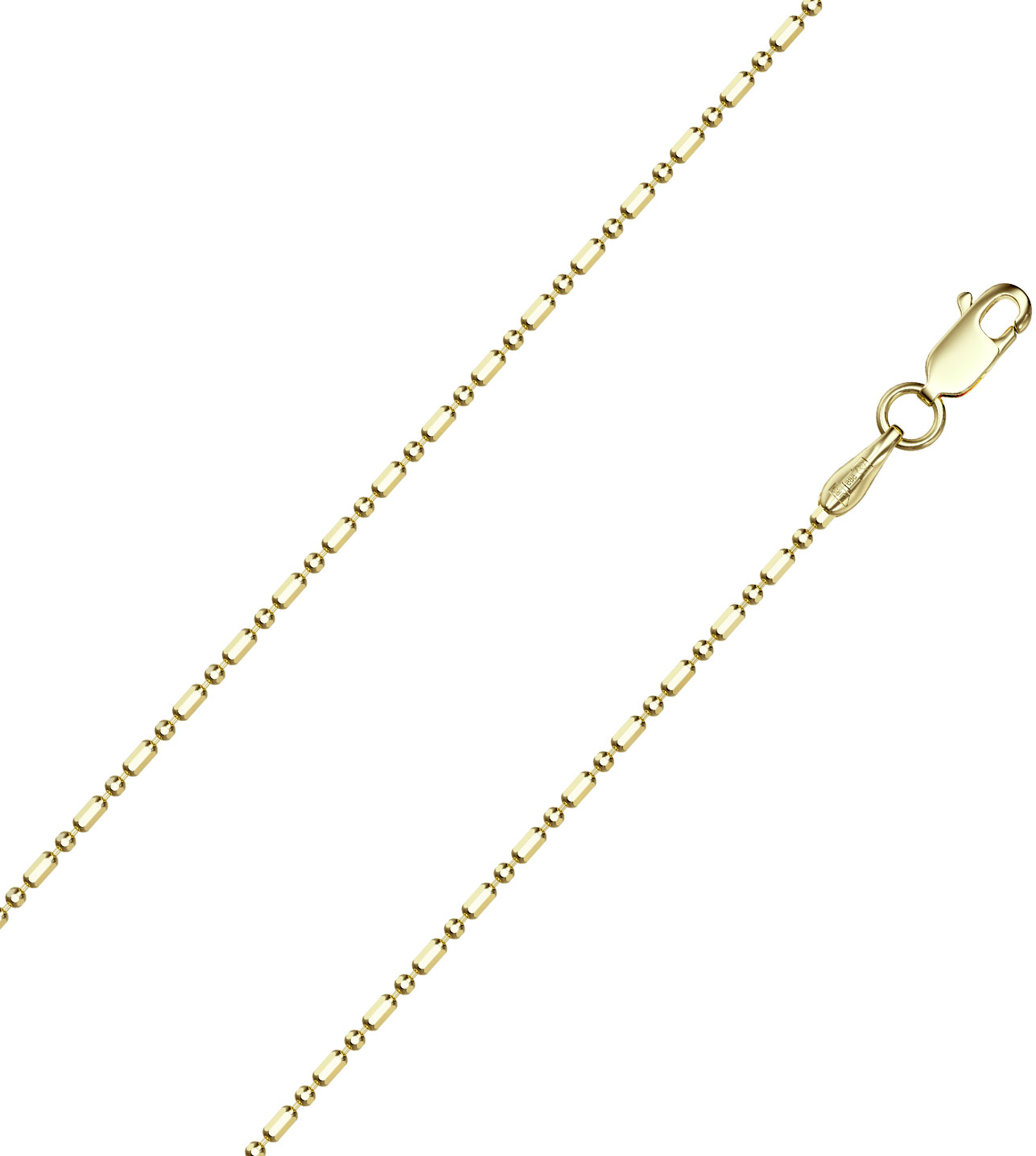 Золотая цепочка на шею Красцветмет NC-15-089-1-20 с плетением перлина