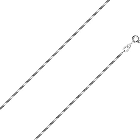 Цепочка из белого золота на шею Красцветмет NC-18-002-3-0-35 с панцирным плетением