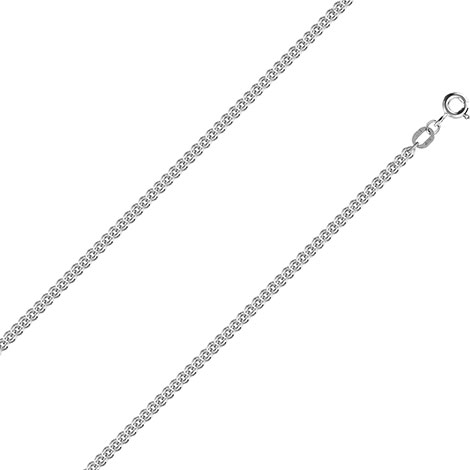 Цепочка из белого золота на шею Красцветмет NC-18-200-3-0-35 с плетением нонна