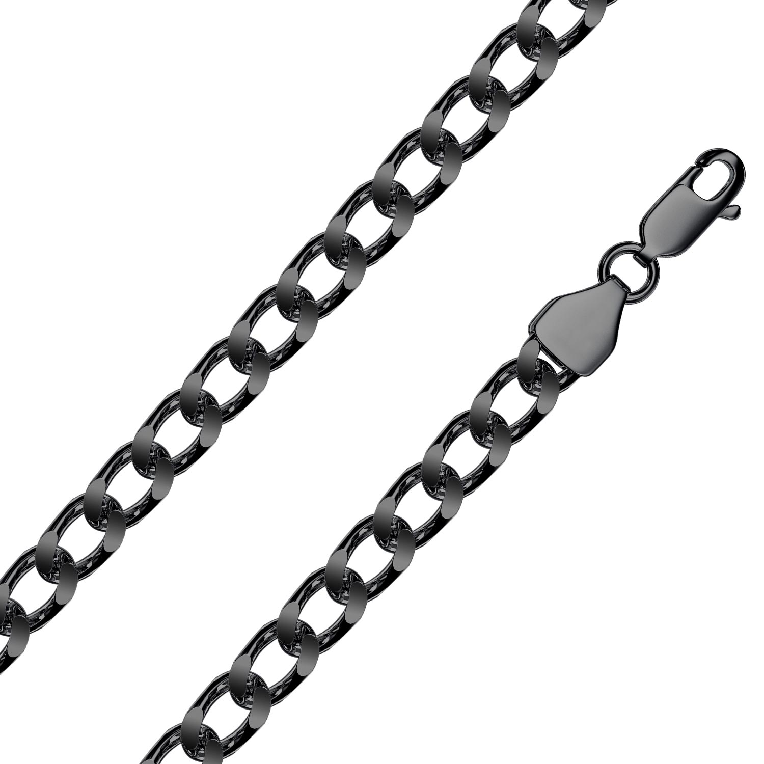 Мужская серебряная цепочка на шею Красцветмет NC-22-002A-6-1-80 с плетением панцирное