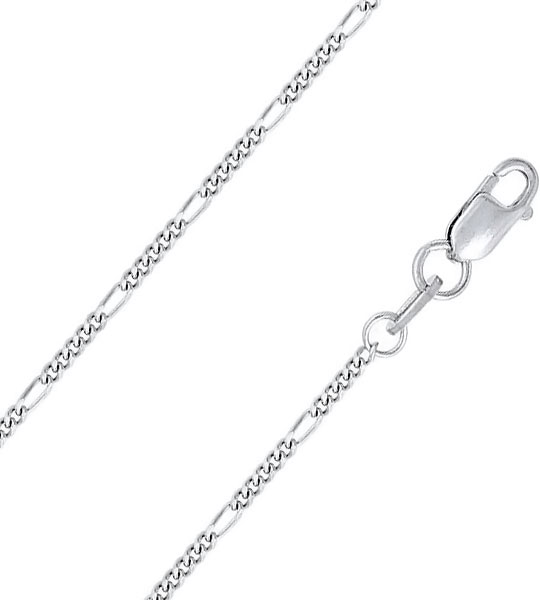 Серебряная цепочка на шею Красцветмет NC-22-018-3-0-40 с плетением фигаро