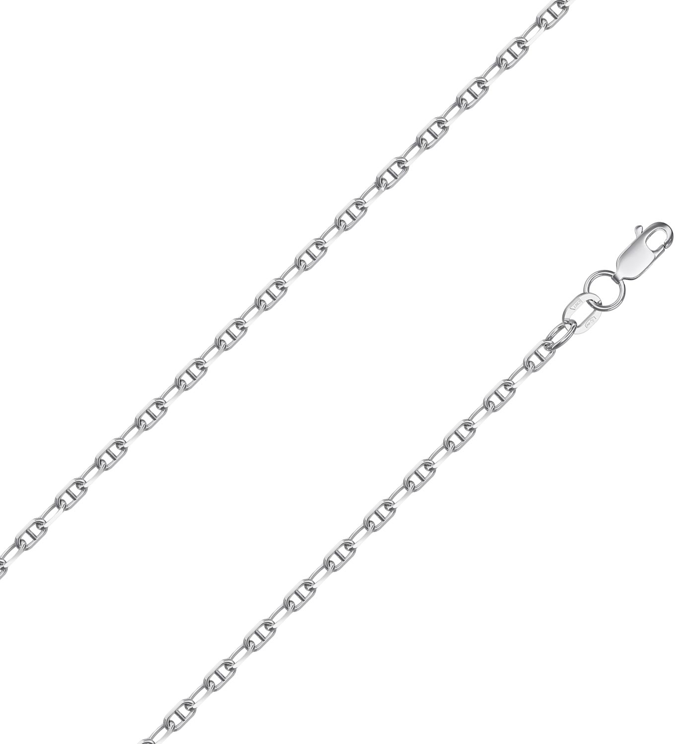 Серебряная цепочка на шею Красцветмет NC-22-044A-3-0-60 с якорным плетением