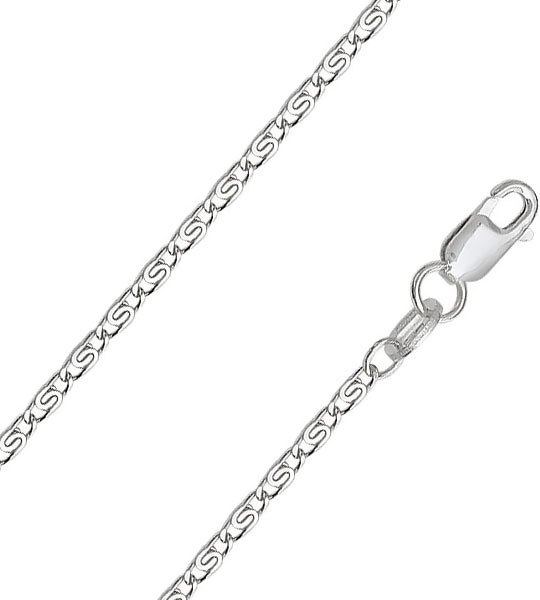 Серебряная цепочка на шею Красцветмет NC-22-046-3-0-40 с плетением улитка