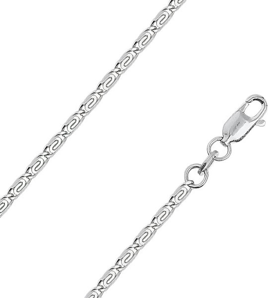Серебряная цепочка на шею Krastsvetmet NC-22-046-3-0-50 с плетением улитка