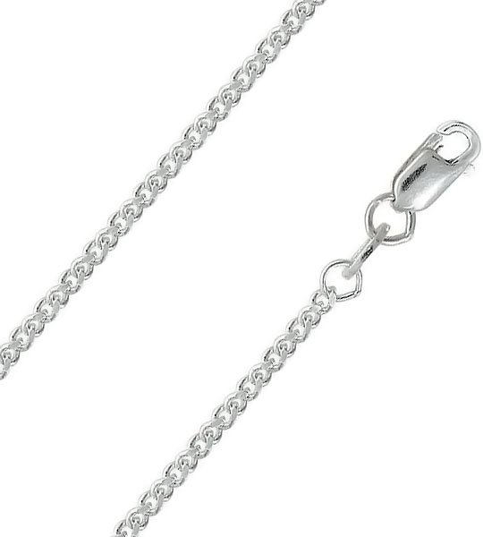 Серебряная цепочка на шею Красцветмет NC-22-069-3-0-50 с кордовым плетением