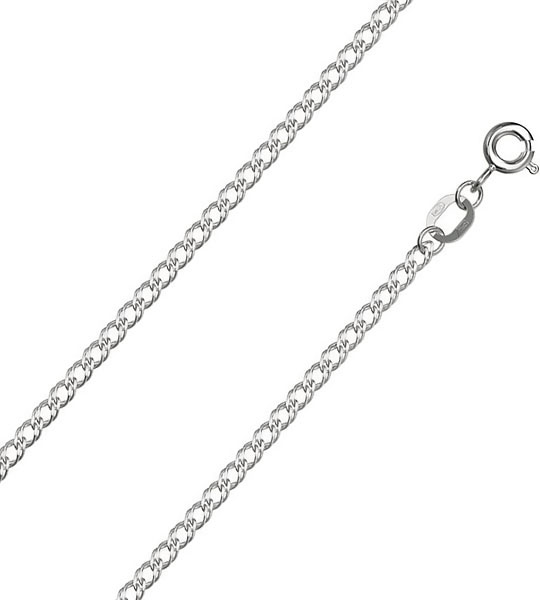 Серебряная цепочка на шею Красцветмет NC-22-076-3-0-30 с плетением двойной ромб
