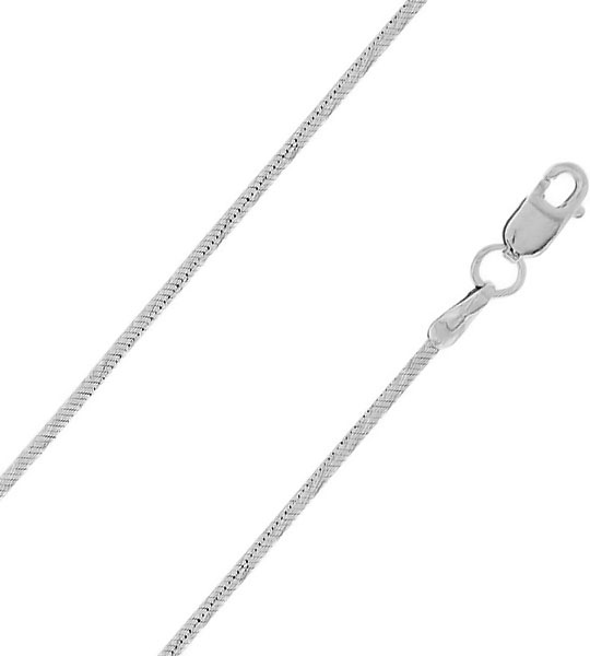 Серебряная цепочка на шею Красцветмет NC-22-078A-3-0-35 с плетением снейк