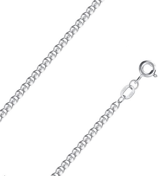 Серебряная цепочка на шею Красцветмет NC-22-087-3-0-35 с плетением Love