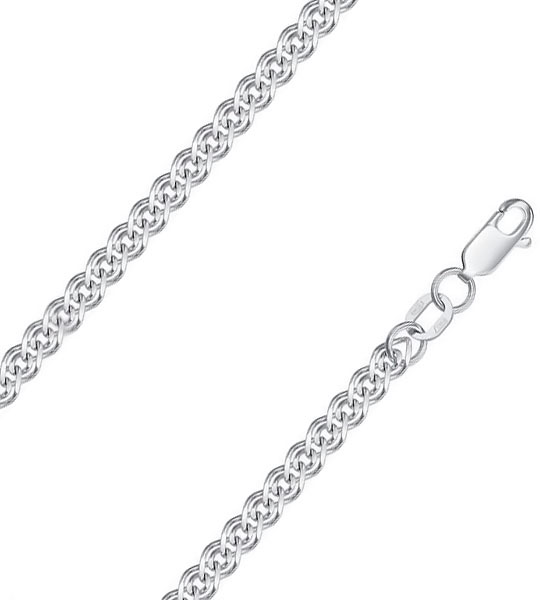Серебряная цепочка на шею Красцветмет NC-22-200-3-0-50 с плетением нонна