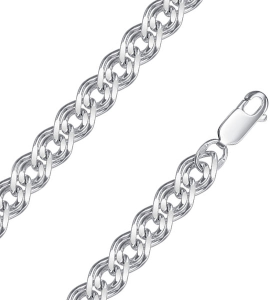 Серебряная цепочка на шею Красцветмет NC-22-200-3-1-00 с плетением нонна