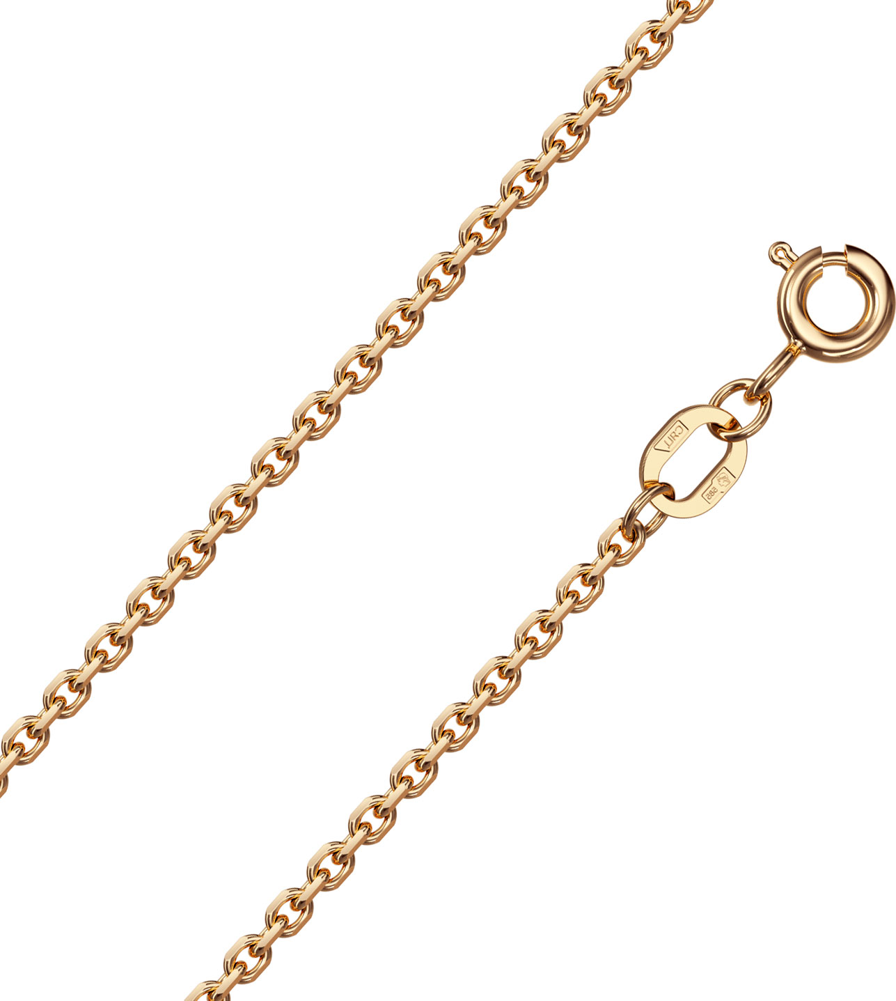 Золотая цепочка на шею Красцветмет NC-12-053-0-50 с якорным плетением