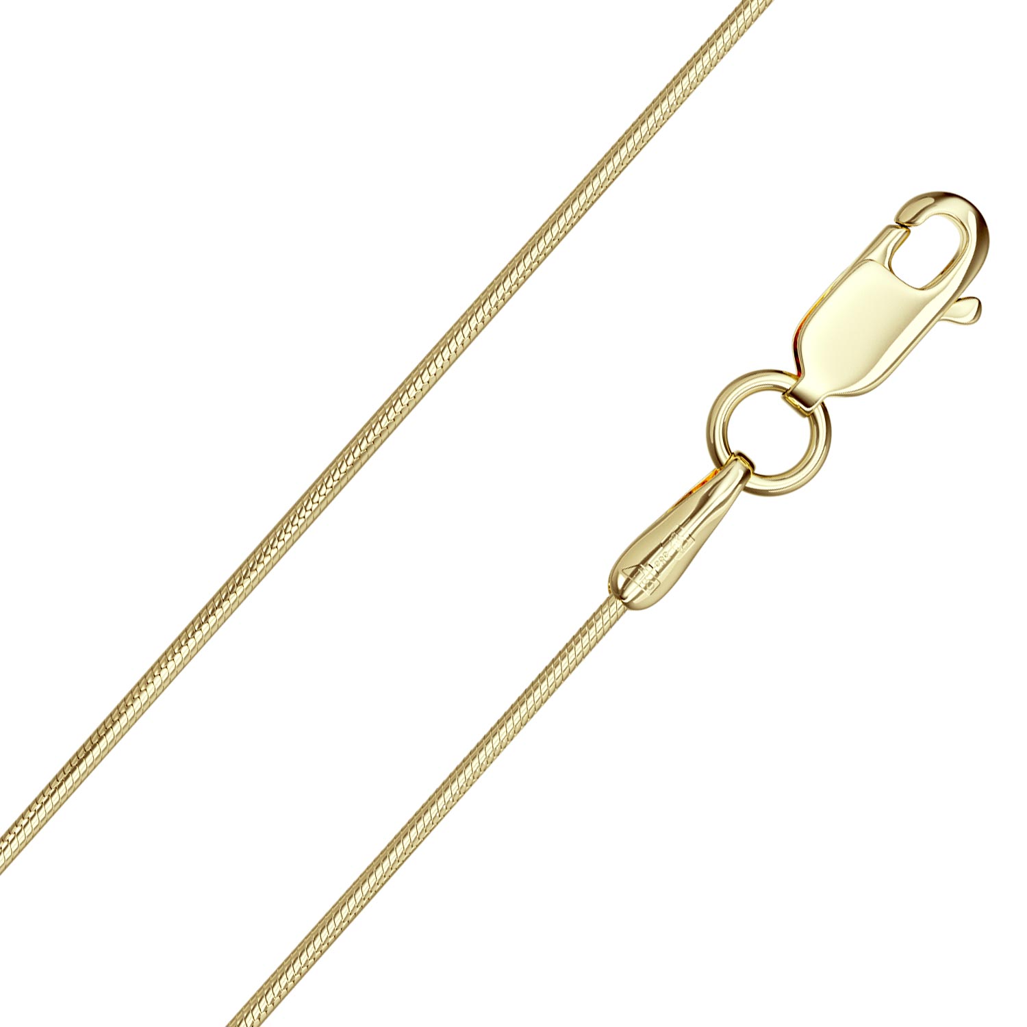 Золотая цепочка на шею Красцветмет NC-15-078-0-25 с плетением снейк
