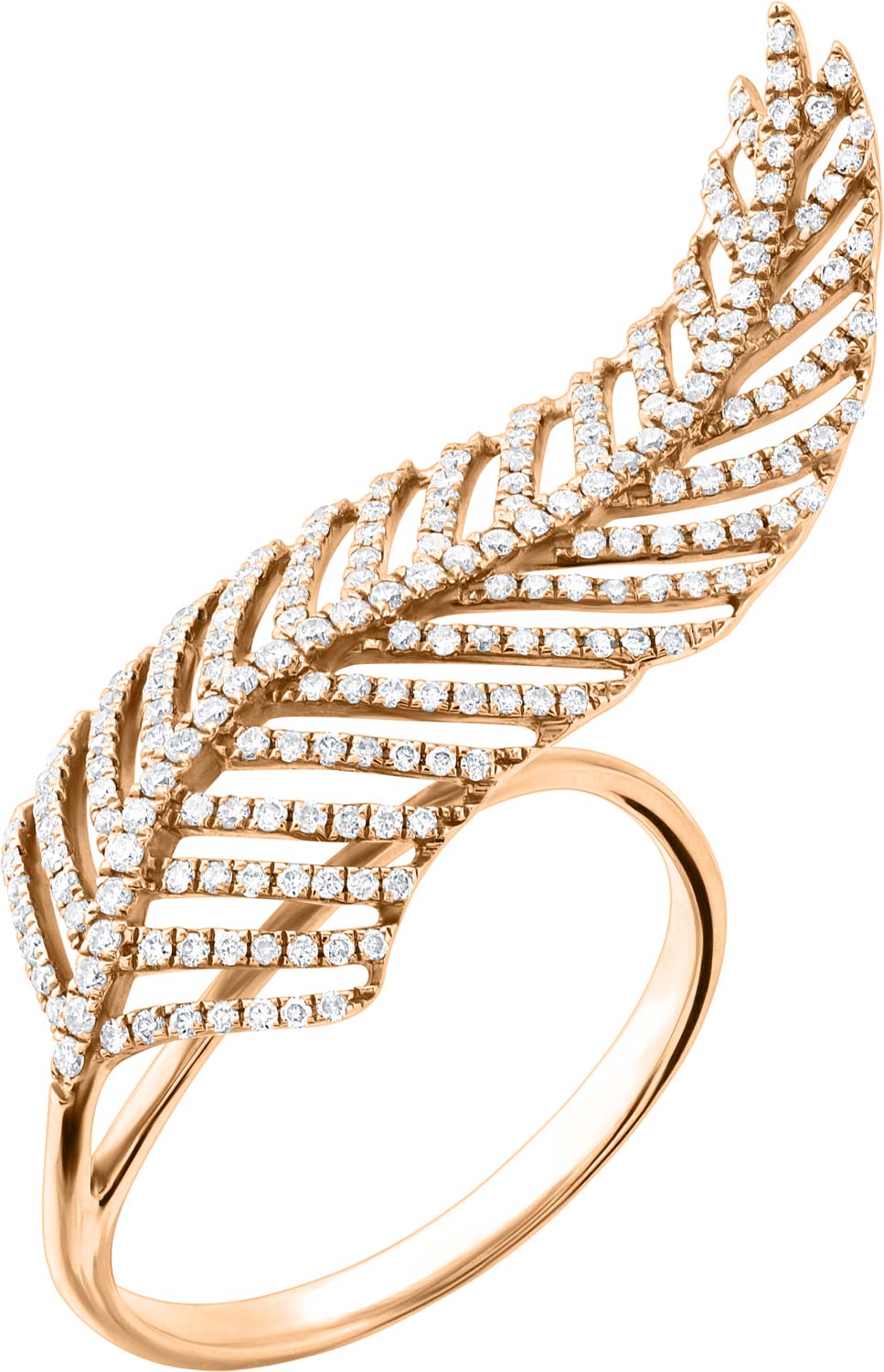 Золотое кольцо ''Лист'' La Nordica 29-00-8042518-BA с бриллиантами